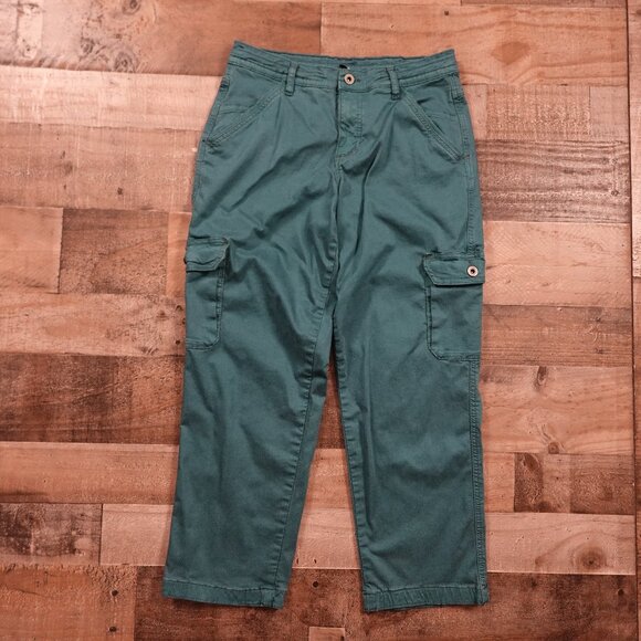 Kuhl Kultivatr Kargo Crop Pants Women’s Size 6 Everglade Teal - Picture 1 of 14